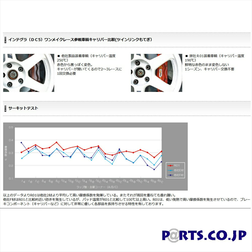 ホンダ シビック ブレーキパッド R01タイプ リア用 左右セット FD3 シビック (05/09〜) R335112 送料無料 DIXCEL ディクセル