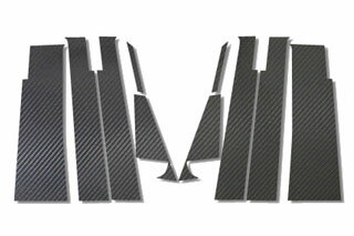三菱 デリカD:5 マジカルカーボン ピラーセット バイザーカットタイプ ピンク CV5W デリカD5(2007/1～)