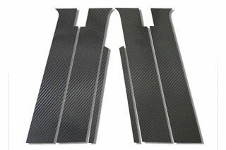 三菱 ギャランフォルティススポーツバック マジカルカーボン ピラーセット バイザーカットタイプ マットブラック CX4A ギャランフォルティススポーツパック(2008/12～)