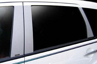 三菱 アウトランダー マジカルカーボン ピラーセット バイザーカットタイプ ブラック CW5W アウトランダー(2005/1～2007/9)