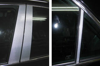 トヨタ マークX マジカルカーボン ピラーセット バイザーカットタイプ シルバー GRX120系 マークX(2004/11～2006/9)