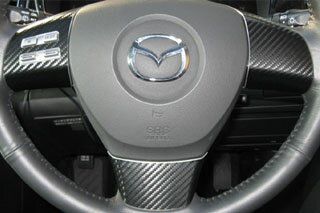 マツダ MPV マジカルアートレザー ステアリングスイッチパネル ブルー LY3P MPV (2006.2～)