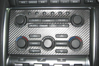 日産 GT-R マジカルアートレザー オーディオパネル レッド CBA-35R GTR (2007.12～)