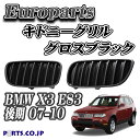 Europarts(ユーロパーツ) BMW X3 E83 グリル キドニーグリル BMW X3 E83 後期 07-10 グロスブラック