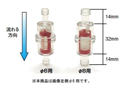 【11月18日出荷】キタコ 汎用　フュエルフィルター　type R/φ6用 521-0000110