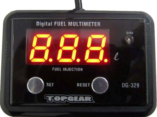 【5月22日出荷】プロテック No.11282 12V Fi車専用精密燃料計 Digital FUEL MULTIMETER タンク容量99.9L以下用 DG-329