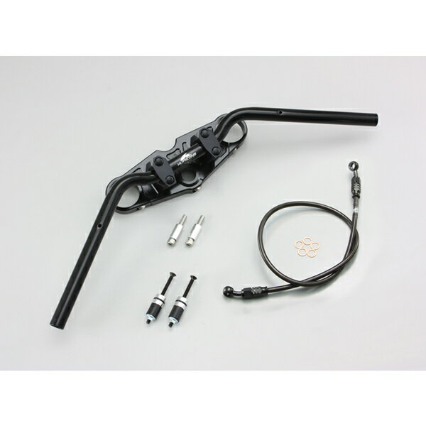 【×欠品中 要納期確認】ハリケーン ハヤブサ1300(99-07) バーハンドルキット ALLブラック(フルステンレスブラックホース) HBK514BSB