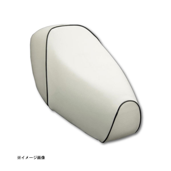 アッズ(AZZU) レッツ5用　国産カスタムシートカバー[白カバー・黒パイピング/張替タイプ]　 AZ-SCH3075-C20P10