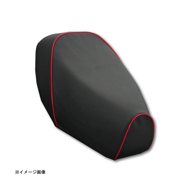 アッズ(AZZU) アドレスV100Type-2用　国産カスタムシートカバー [黒カバー・赤パイピング/被せるタイプ]　 AZ-SCR3004-C10P40