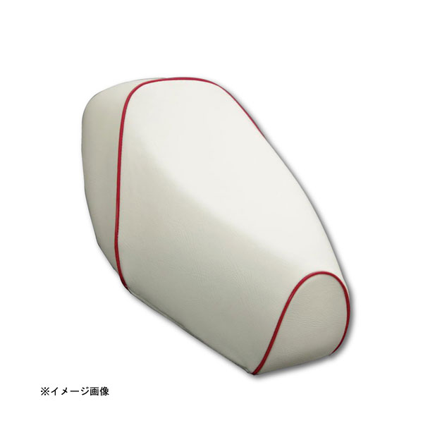 アッズ(AZZU) アドレスV100[CA11A]用　国産カスタムシートカバー [白カバー・赤パイピング/被せるタイプ]　 AZ-SCR3004-C20P40