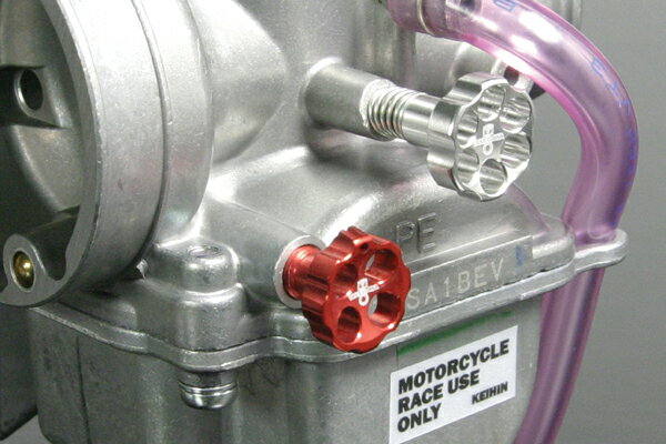 【12月5日出荷】武川 アルミ削り出しエアスクリュー/レッド (KEIHIN PE24用)　SP03-03-0030