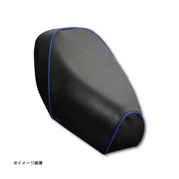 アッズ(AZZU) [3YK]スーパージョグ-ZR(JOG)用　国産カスタムシートカバー [黒カバー・青パイピング/張替タイプ]　 AZ-YCH2013-C10P50