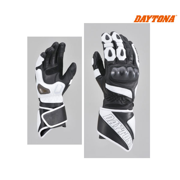 【12月2日出荷】デイトナ HBG-040 スポーツロンググローブ[ブラック/ホワイト Lサイズ] 15833