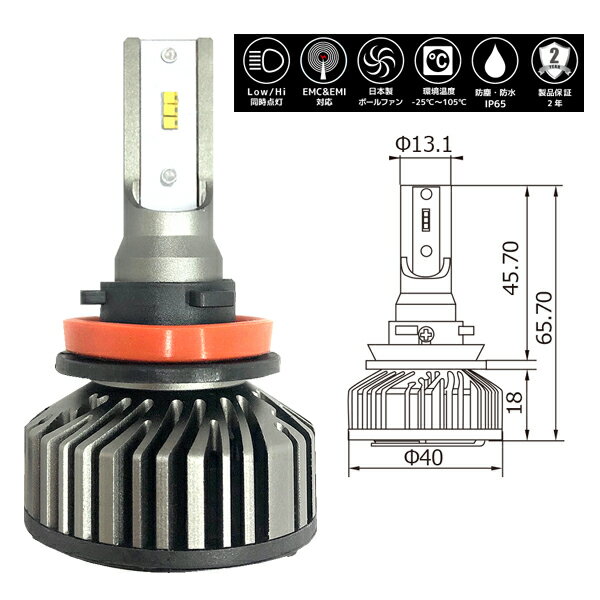 コルハート リーフイー GT240 MOTO LEDヘッドライトバルブ NEO H9/H11 6000K CH200061