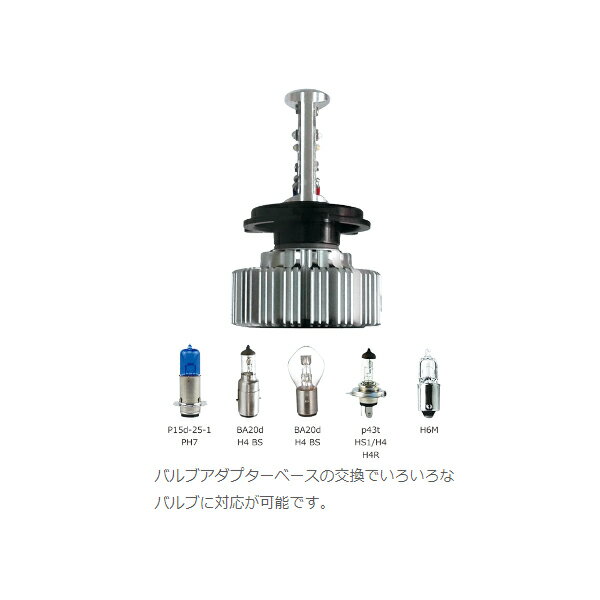 品番：CH200085対応電圧：DC8V-85V 環境温度：-40〜105℃ 排熱対策：ファンレスヒートシンク ケルビン：6000K ルーメン：2000lm 消費電力：Low/14W (※Halogen 70W相当)　Hi/20W (※Halogen 100W相当) 照射方向：側面照射 交換タイプ：バルブアダプタータイプ 製品保証：お取付日から1年 アダプターの差し替えでいろいろなバルブに対応 JAN：4573246870066【在庫表示に関するお願い】 在庫表示は日々更新しておりますが、メーカー在庫を含めた流動的な在庫になりますので 購入のタイミングで欠品になる可能性もございます。 そのような場合は何卒、ご了承下さいませ。 ※在庫ありの商品は当日14時頃までの注文分は翌営業日に出荷可能となります。 ※当日出荷には対応致しておりませんので予めご了承下さい。 ※発送業務の混雑状況により記載納期を多少前後する場合がございます。予めご了承下さい。