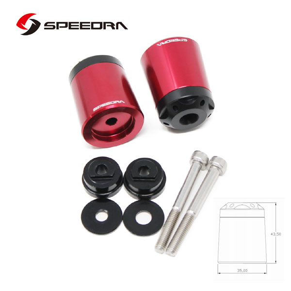 SSK SPEEDRA アルミバーエンド タイプA HONDA半月型 TYPE1(レッド) ABEHP01RD