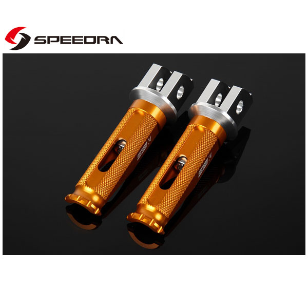 SSK SPEEDRA アルミ削り出しタンデムステップ レーシングタイプ パッセンジャー用(シルバー/ゴールド) HONDA AFPR112GD