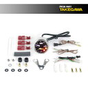 武川 φ48スモールDNタコメーター12500RPM(レブインジケーター付) DC12Vバッテリー付き車 SP05-05-0071
