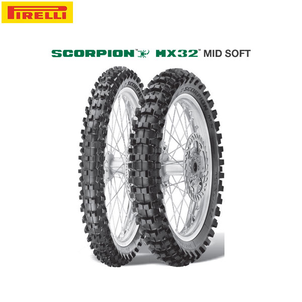 PIRELLI ピレリ 3252600 SCORPION MX32 MID SOFT フロント 70/100 - 19 NHS 42M PI8019227325263