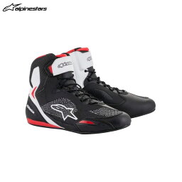 【4月30日出荷】alpinestars アルパインスターズ FASTER-3 RIDEKNIT シューズ 123 BLACK WHITE RED[US9.5/27.0cm] ALP8033637964829