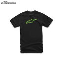 alpinestars アルパインスターズ Tシャツ AGELESS TEE 1060 BLACK GREEN[Mサイズ] ALP8051194148469