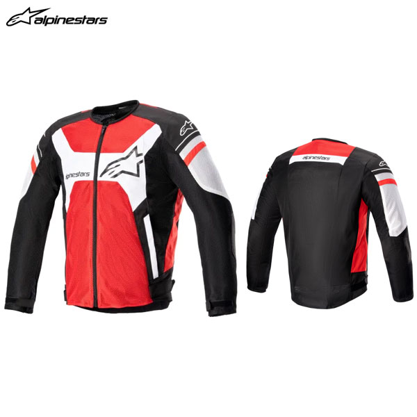 【6月3日出荷】alpinestars アルパインスターズ T-GP X SUPERAIR ジャケット ASIA 1304 BLACK WHITE BRIGHT RED[XLサイズ] ALP8059347163666