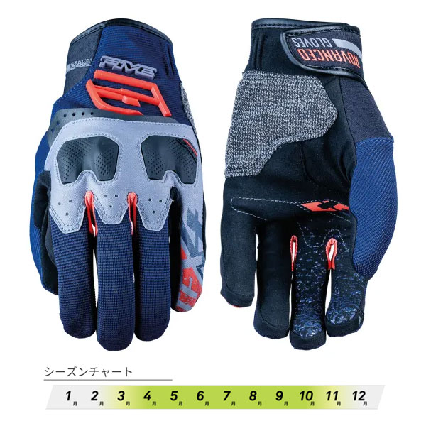 【11月26日出荷】FIVE ファイブ グローブ TFX4 ブルー/レッド [Mサイズ] FIVE3882020010224