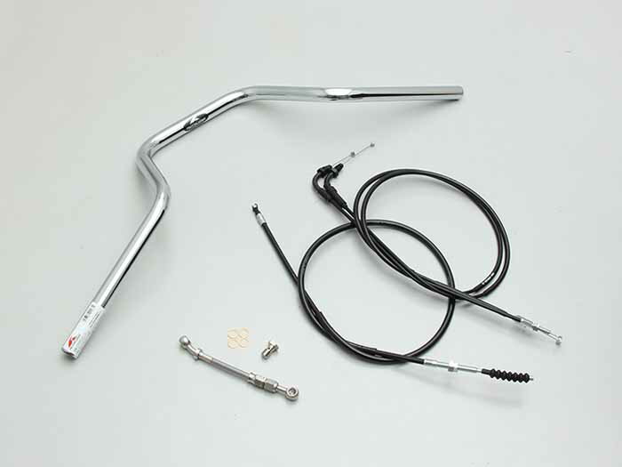 【×欠品中 納期未定】ハリケーン(HURRICANE) GB350(21-22 2BL-NC59) ハリケーン ヨーロピアン4型 ハンドルSET クロームメッキ H040-073C