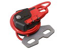 【7月18日出荷】TANAX ヘルメット用ワイヤーロック ハンドルクランプ取付 ストレート(レッド) MF-4769