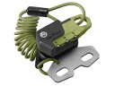 TANAX ヘルメット用ワイヤーロック ハンドルクランプ取付 コイル(オリーブ) MF-4776