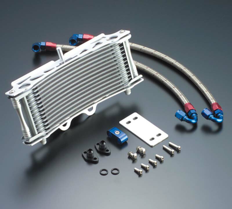 【1月10日入荷予定 受付中】ACTIVE(アクティブ) XJR400 XJR400R ヤマハ オイルクーラーキット(サイド廻し)ラウンド シルバー ♯6 サーモ対応 AC14043613C