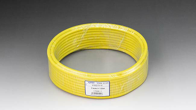 キジマ シリコンコード・プラグコード イエロー 7ミリx10m 304-4110Y