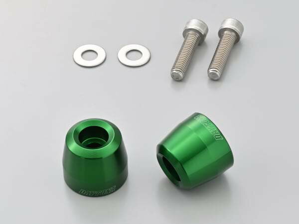 【11月26日出荷】デイトナ 1400GTR Ninja400 カワサキ アルミビレットバーエンド 純正ハンドル用 サーフェイス KAWASAKI車 M8タイプ グリーン DAY63821
