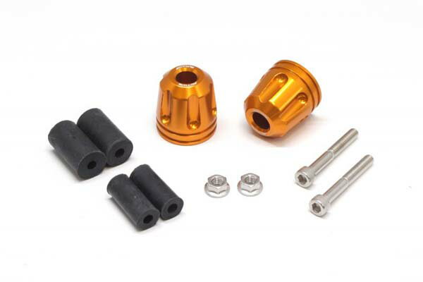 【在庫あり】ACTIVE(アクティブ) アルミバーエンド φ33-L35 リボルバー[ゴールド] 60800113