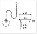 パナソニック Panasonic 浴槽ゴム栓 Φ53×Φ37 高さ20 チェーン長さ620 RLXGVDT405★