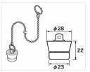 パナソニック Panasonic 浴槽ゴム栓 Φ28×Φ23 高さ22（おもり付） チェーン長さ800 RLXGVDT408★