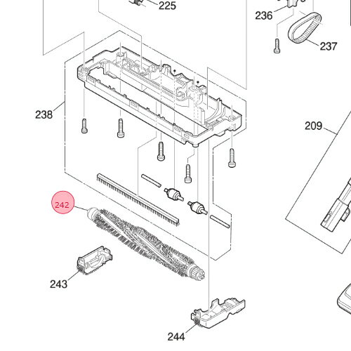三菱 MITSUBISHI 掃除機 ヘッド 回転ブラシ M11D99490M