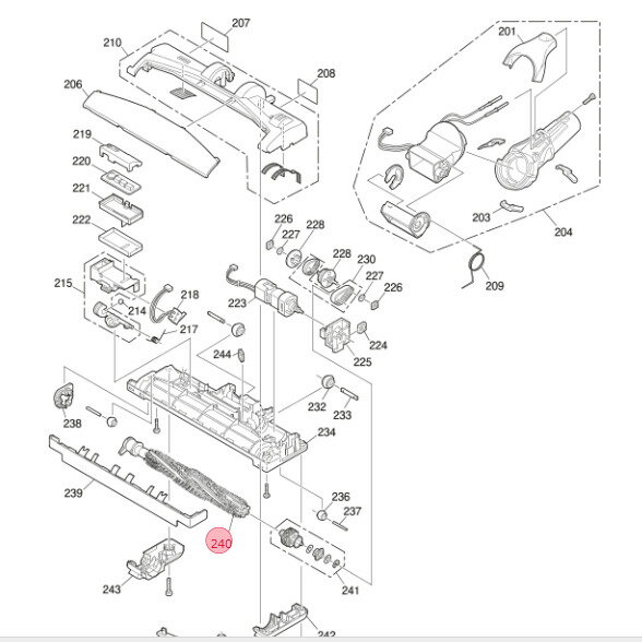 三菱 MITSUBISHI 掃除機 ヘッド 回転ブラシ M11F27490M
