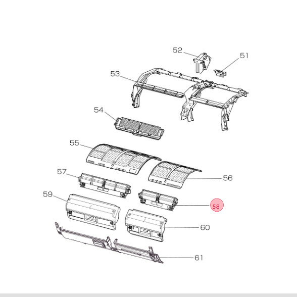 三菱 MITSUBISHI エアコン フィルター台（右） M212H7108