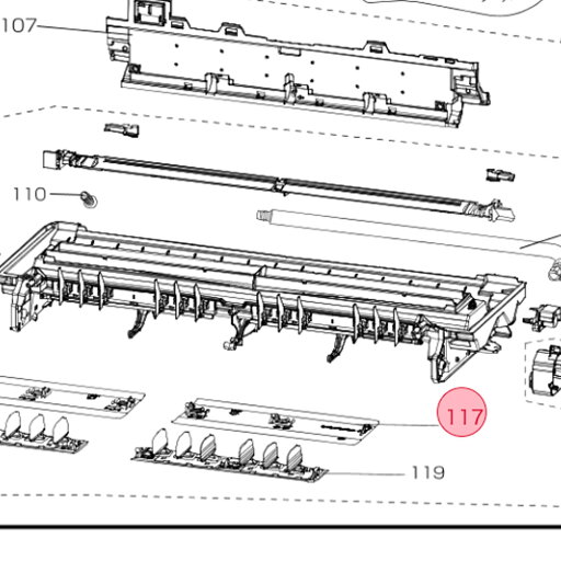 三菱 MITSUBISHI エアコン フラップ(後右側) ホワイト系 M21ED4041 三菱 MITSUBISHI エアコン フラップ(後右側) ホワイト系 M21ED4041