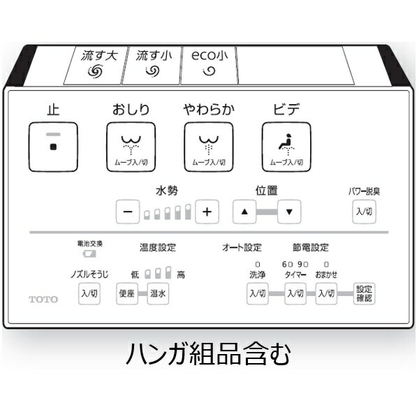 TOTO ウォシュレット トイレ リモコン組品 TCM6974