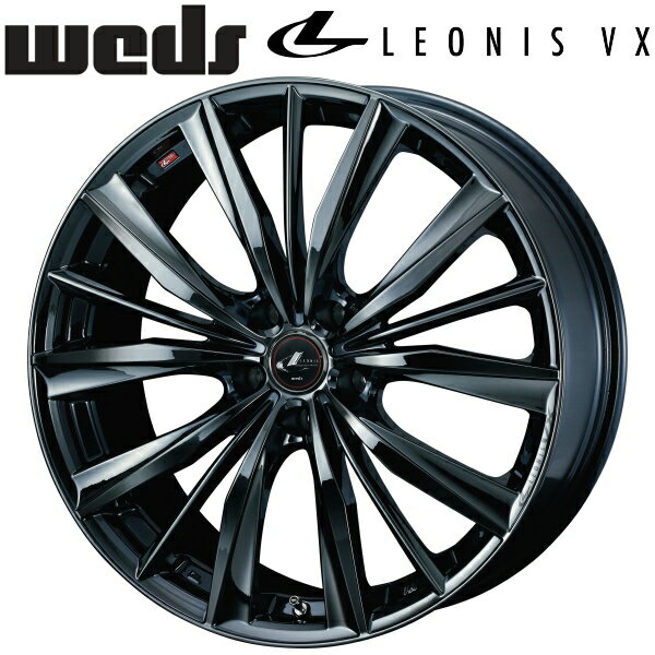 Weds LEONIS VX ブラックメタルコートI ホイール1本価格7.0J-18インチ 5穴/PCD114.3 インセット+53 ハブ径:73φ 座面形状:M12 60°テーパー座専用【代引不可】