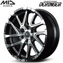 MID NITRO POWER DERINGER ホイール1本価格 セミグロスブラックポリッシュ/フランジピアスドリルド6.5J-16インチ 6穴/PCD139.7 インセット+38【代引不可】(2)