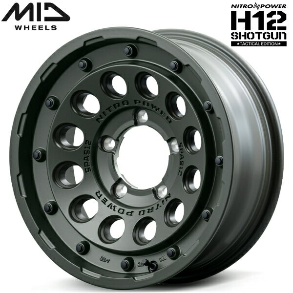 MID NITRO POWER H12 SHOTGUN Tactical Edition ۥ4Set ߥOD꡼6.0J-16 5/PCD139.7 󥻥å-5̵Բġ