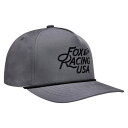 FOX RACING(フォックスレーシング) フォックスフラッグ ロープ スナップバックハット スチールグレー C0711 バイク その他アパレル関連