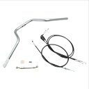 HURRICANE(ハリケーン) ヨーロピアン4型 ハンドルSET クロームメッキ H309-073C バイク ハンドルバー