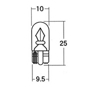 M＆H バイク メーター球 BWB01 6V1.7W ウ