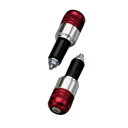 HURRICANE(ハリケーン) HB0346R φ22アルミサイドキャップ ローレット レッドアルマイト バイク グリップエンド・バーエンド