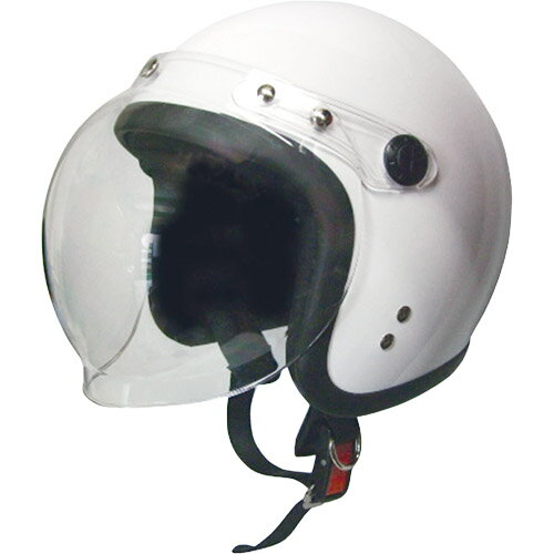 モトボワットBB スモール ジェット ヘルメット 回転式シールド付 ホワイト フリーサイズ 58-60cm未満 バイク