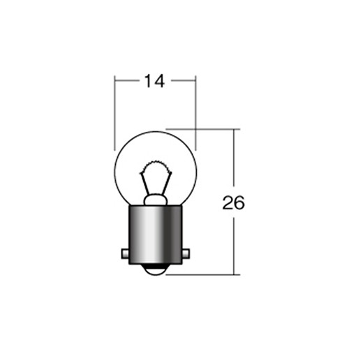 M＆H バイク ウィンカー・テール球 12V6W BA9S 1P7512